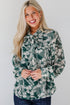 Convincing Choice Hunter Green Floral Blouse