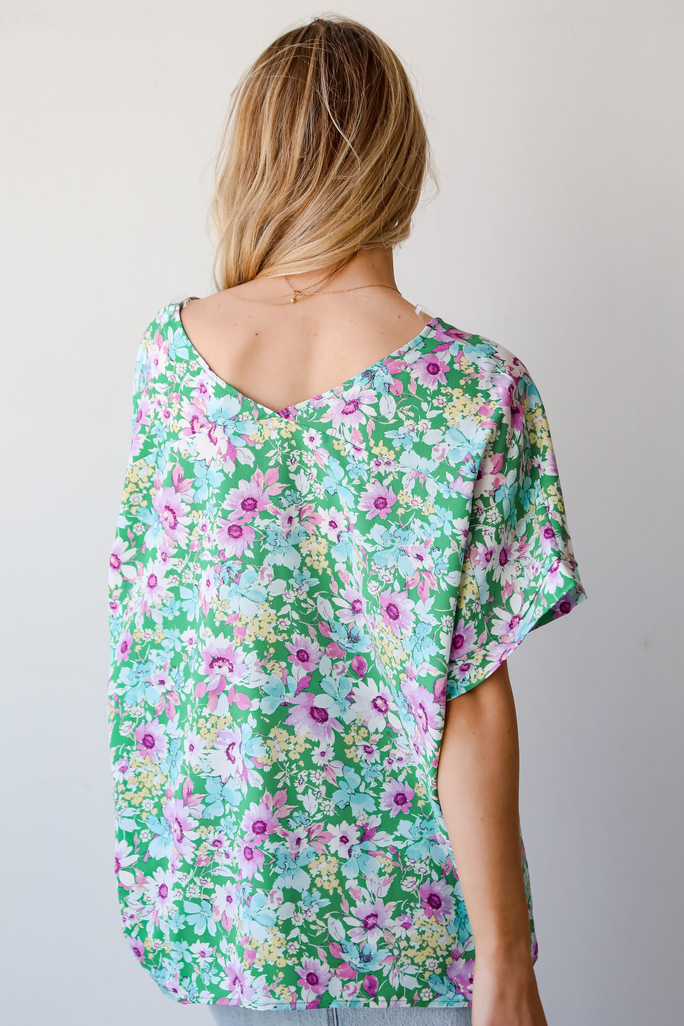 Green Floral Blouse for women