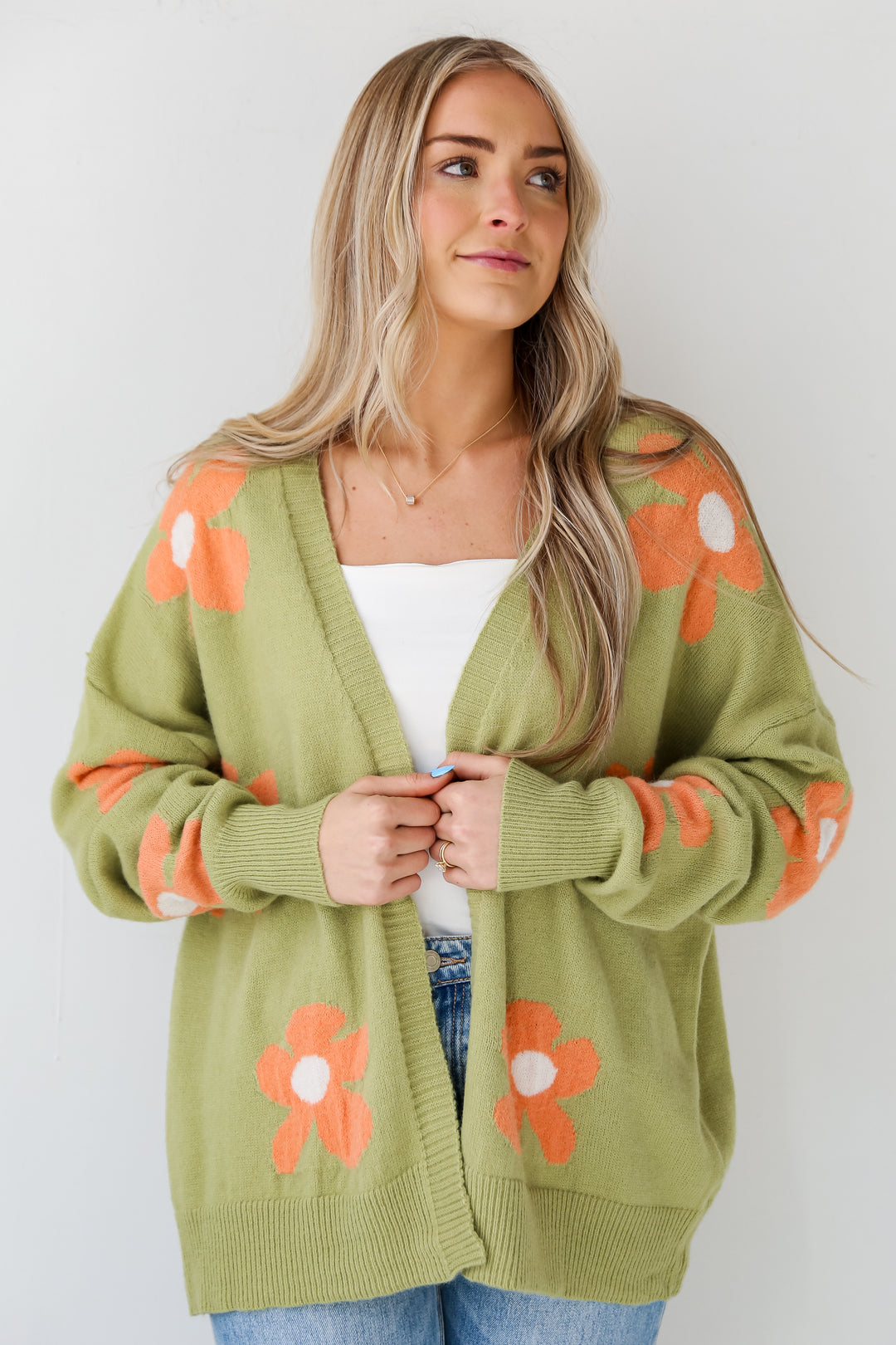 Floral Cardigan front view