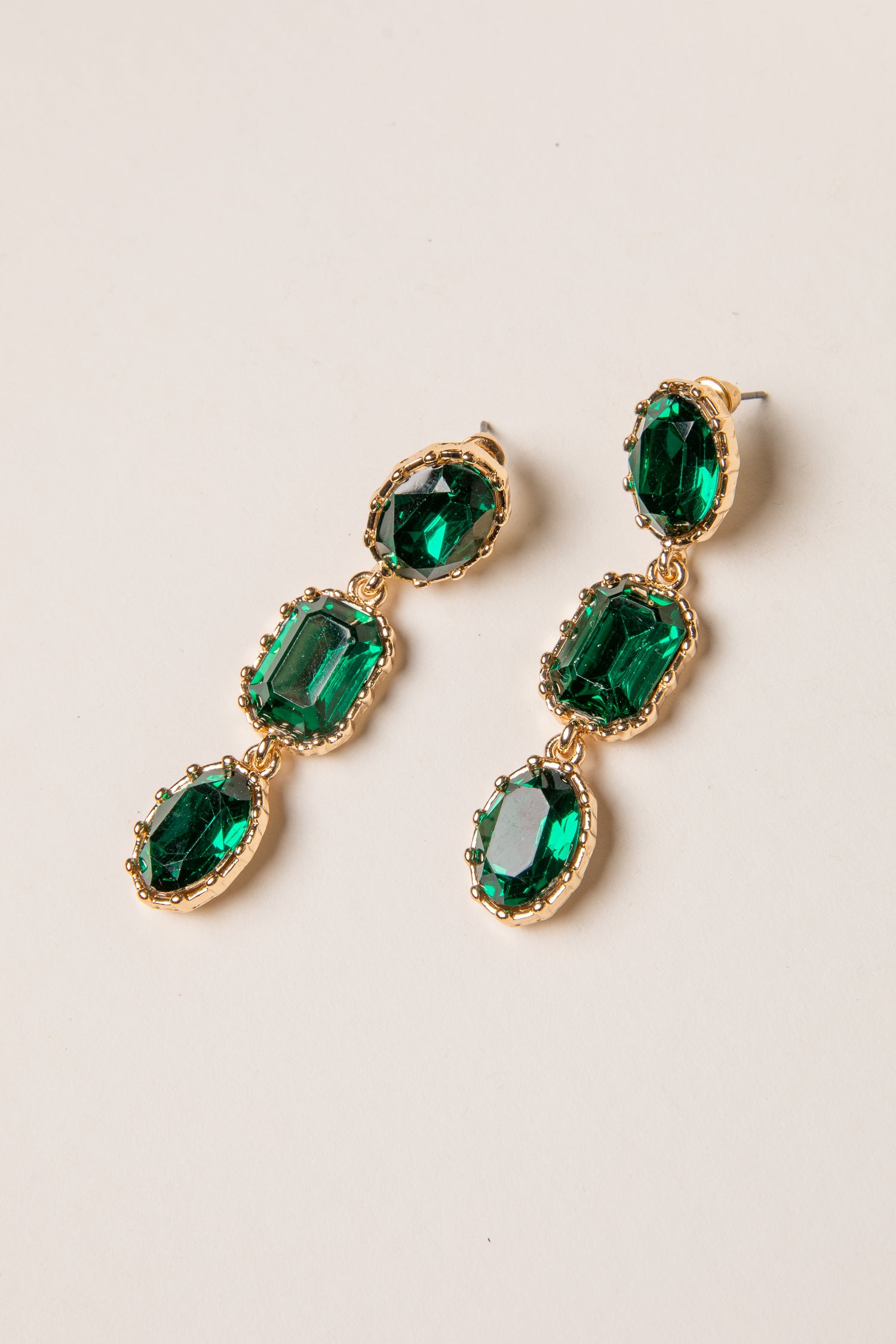 Cute Green Gemstone Drop Earrings | Statement Earrings | DressUp Cute Green Gemstone Drop Earrings | Statement Earrings | DressUp