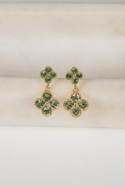 emerald green dress earrings Emerald wedding earrings necklace bracelet set bridal jewelry set Emerald green bridal necklace bridal jewelry Emerald bridal earrings XY1