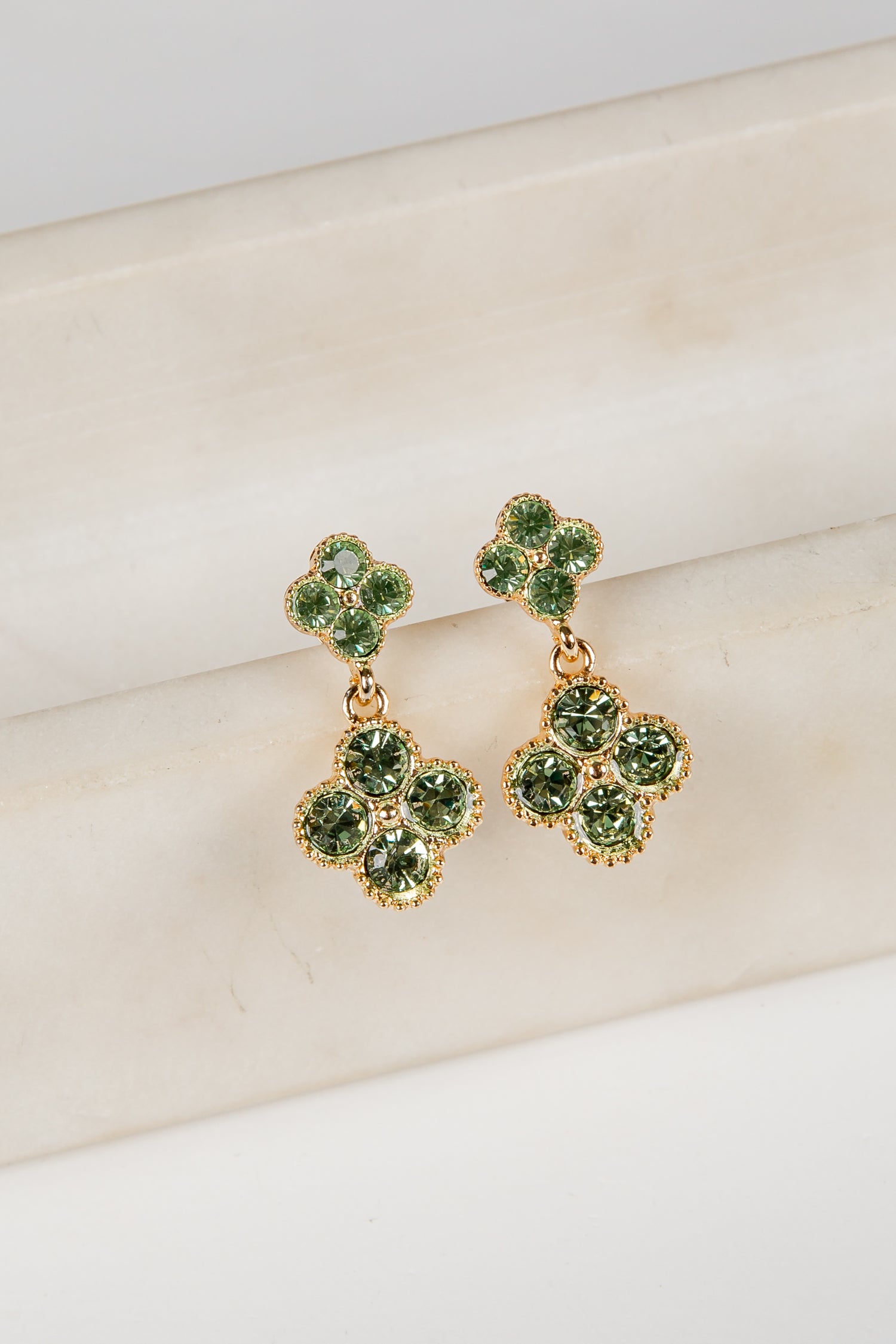 Cute Green Gemstone Drop Earrings | Statement Earrings | DressUp Cute Green Gemstone Drop Earrings | Statement Earrings | DressUp