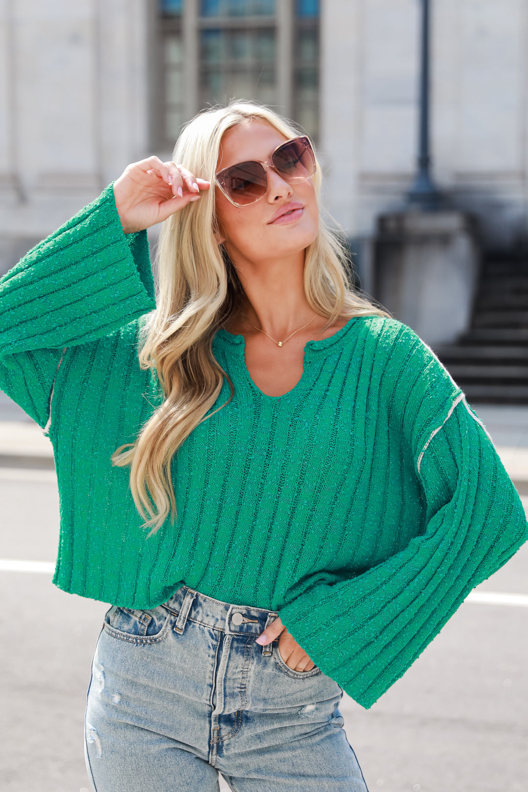 green Sweater