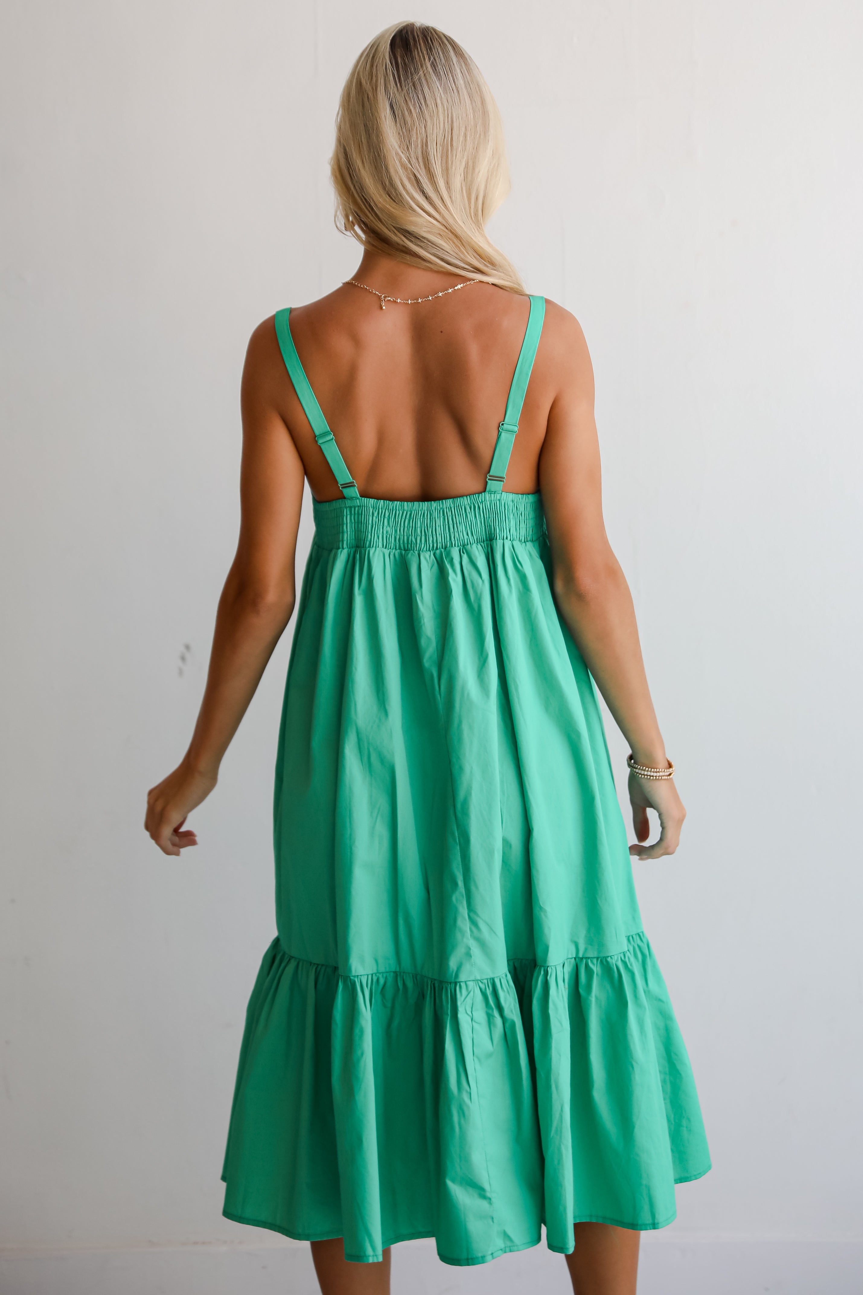 Sophisticated Influence Green Midi Dress