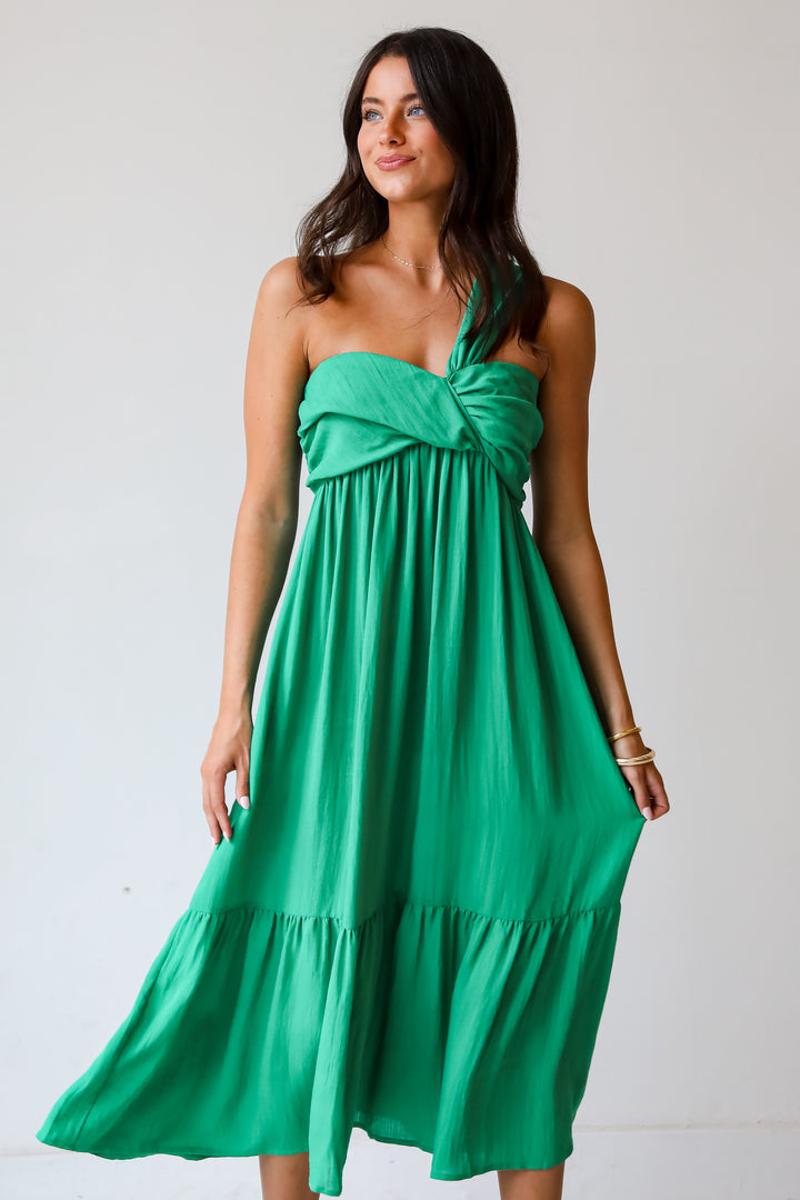 Abundance Of Love Kelly Green Midi Dress