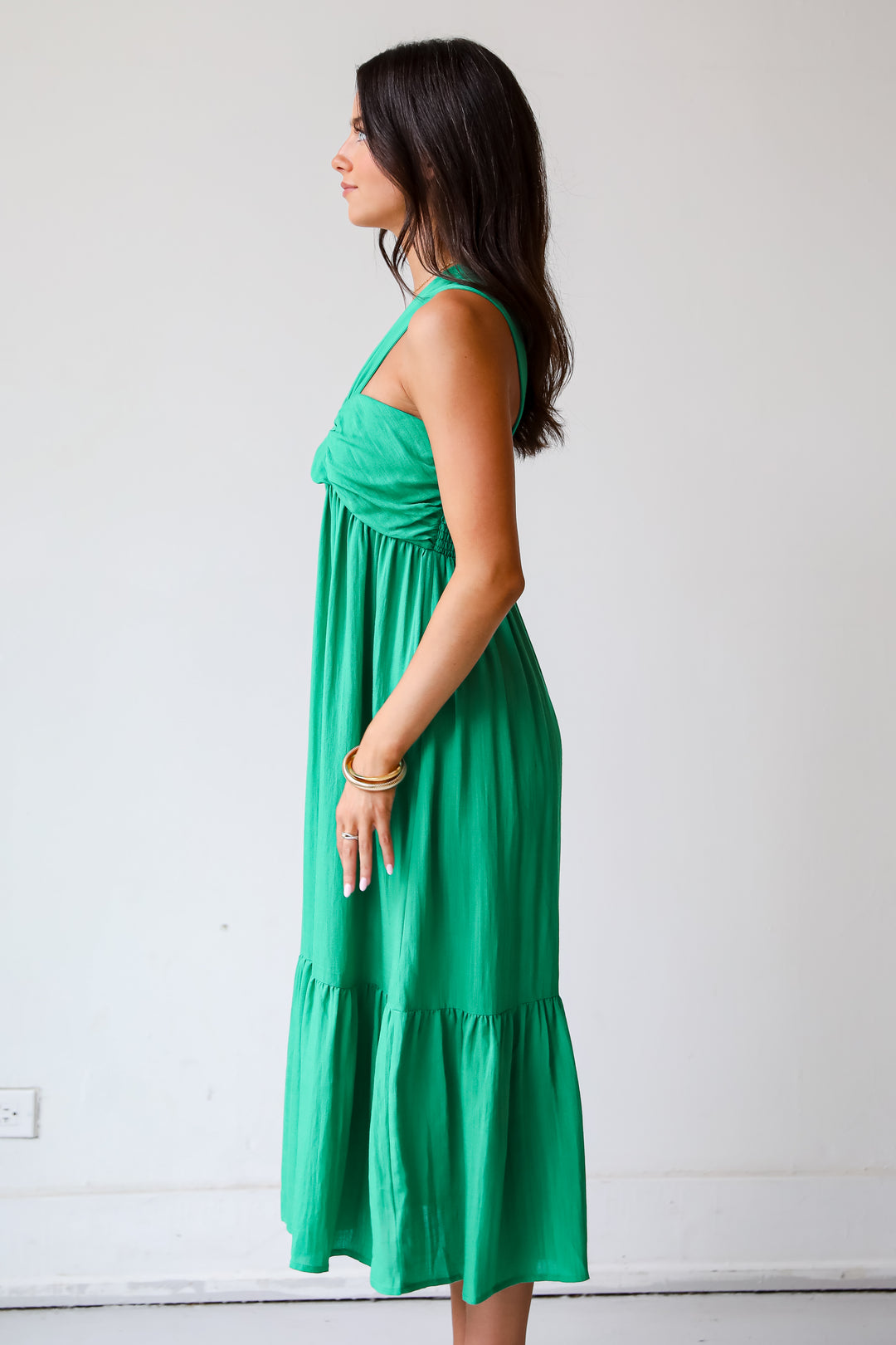 Abundance Of Love Kelly Green Midi Dress