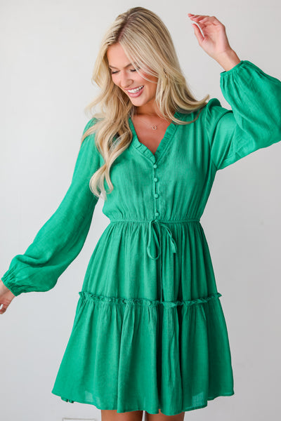 kelly green dress  for women