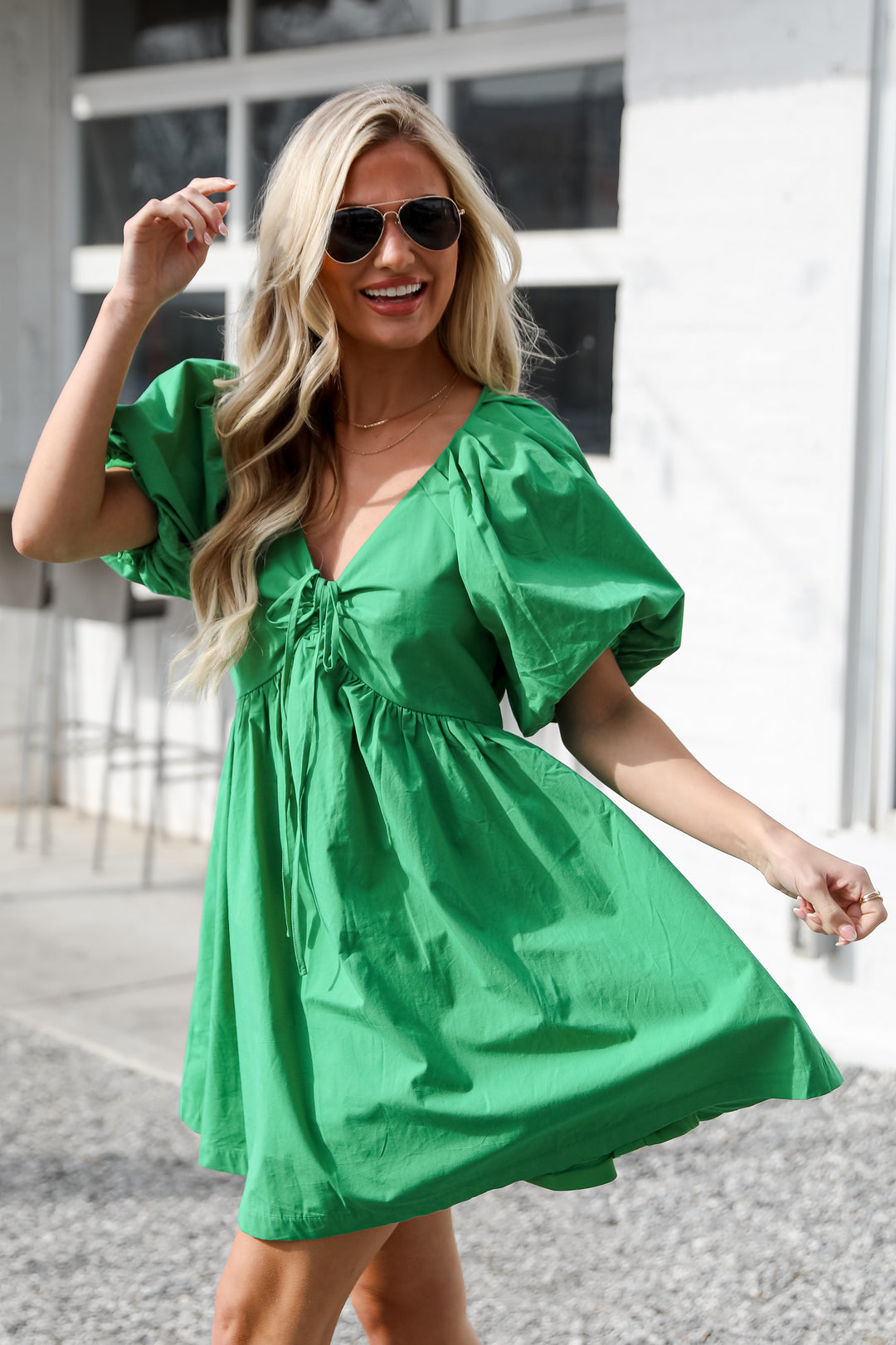 kelly green dress