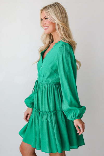 womens Green Mini Dress
