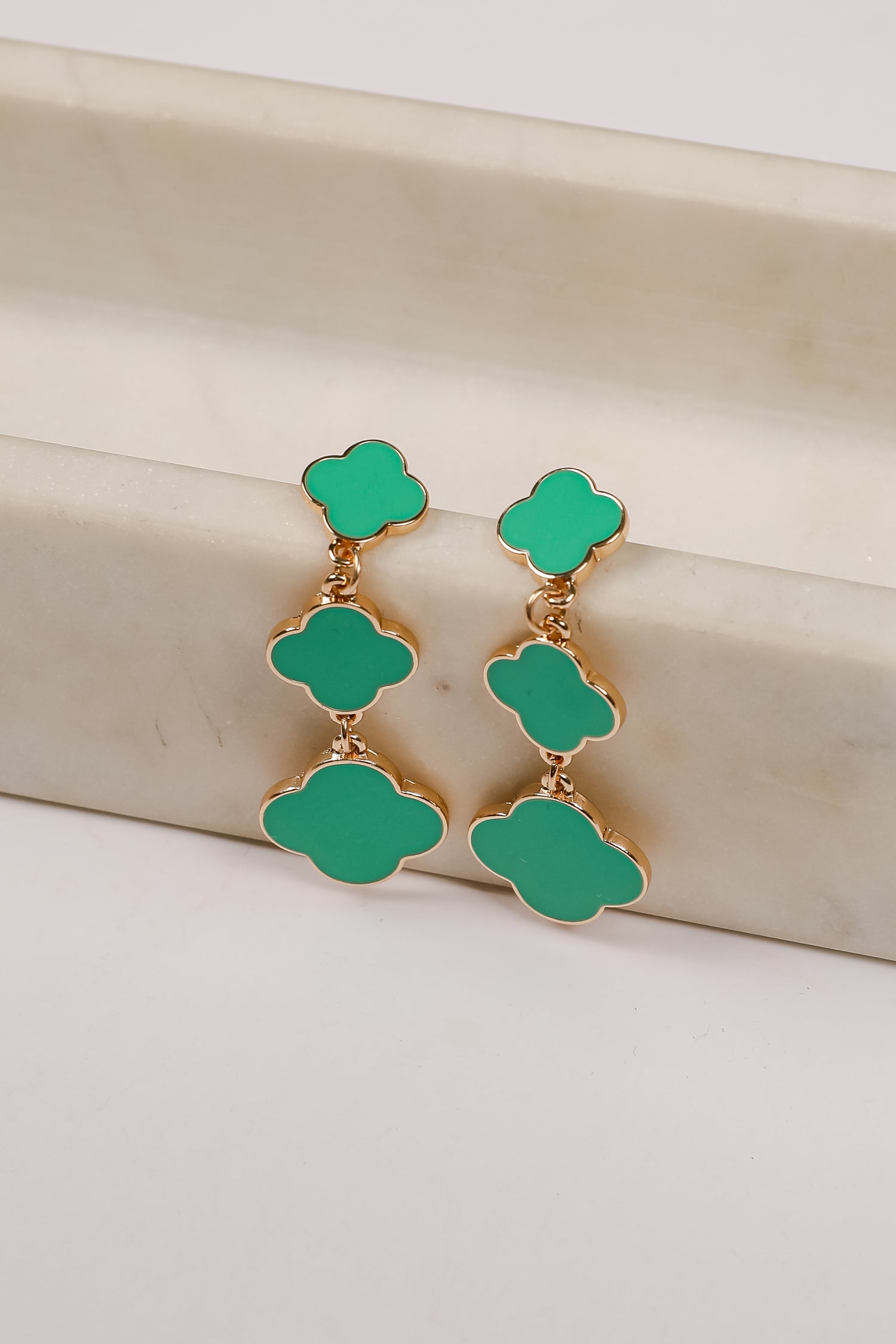 Ashley Quatrefoil Drop Earrings