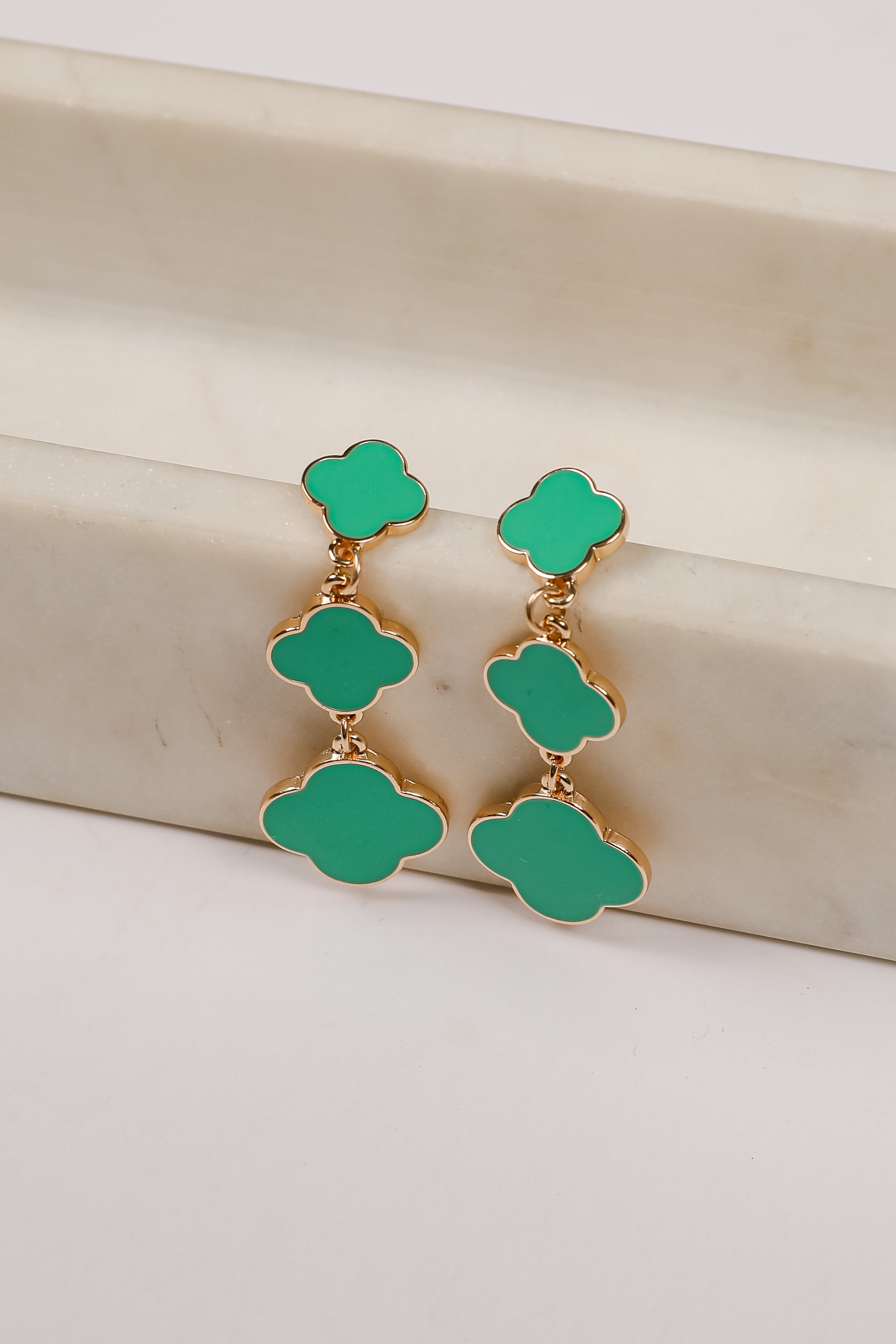 Ashley Quatrefoil Drop Earrings