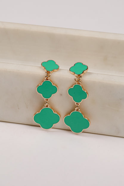 Ashley Quatrefoil Drop Earrings