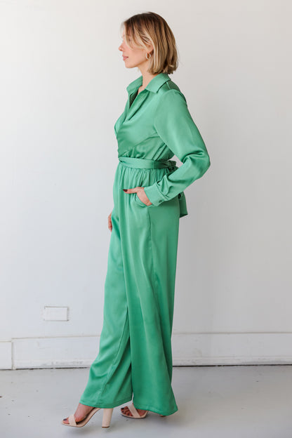 cute green jumpsuits