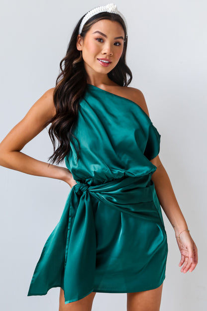 green holiday party dress