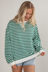 green striped pullover