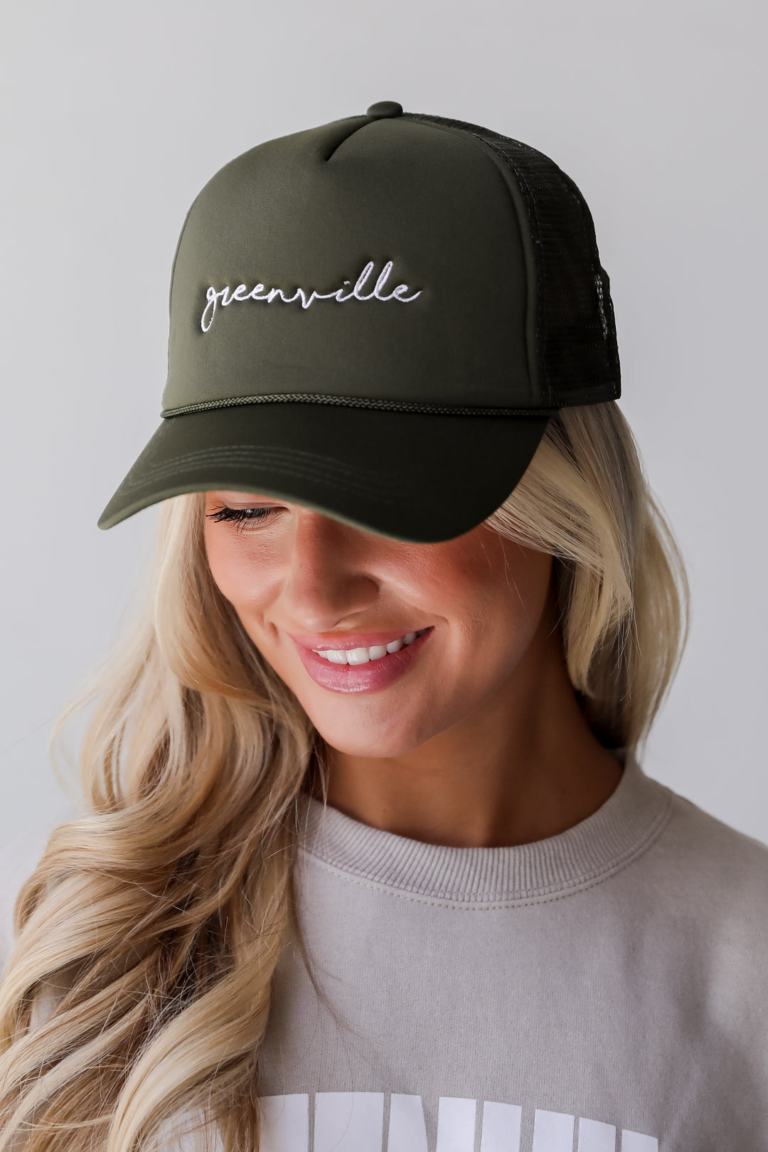 Olive Greenville Trucker Hat