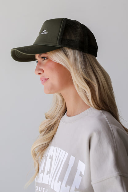 Olive Greenville Trucker Hat