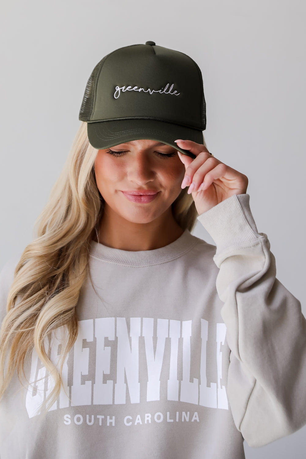 Olive Greenville Trucker Hat