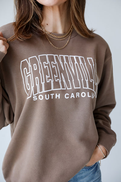 womens Brown Greenville South Carolina Sweatshirt