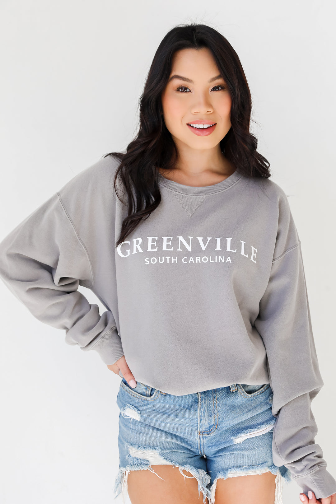 Grey Greenville South Carolina Pullover front view