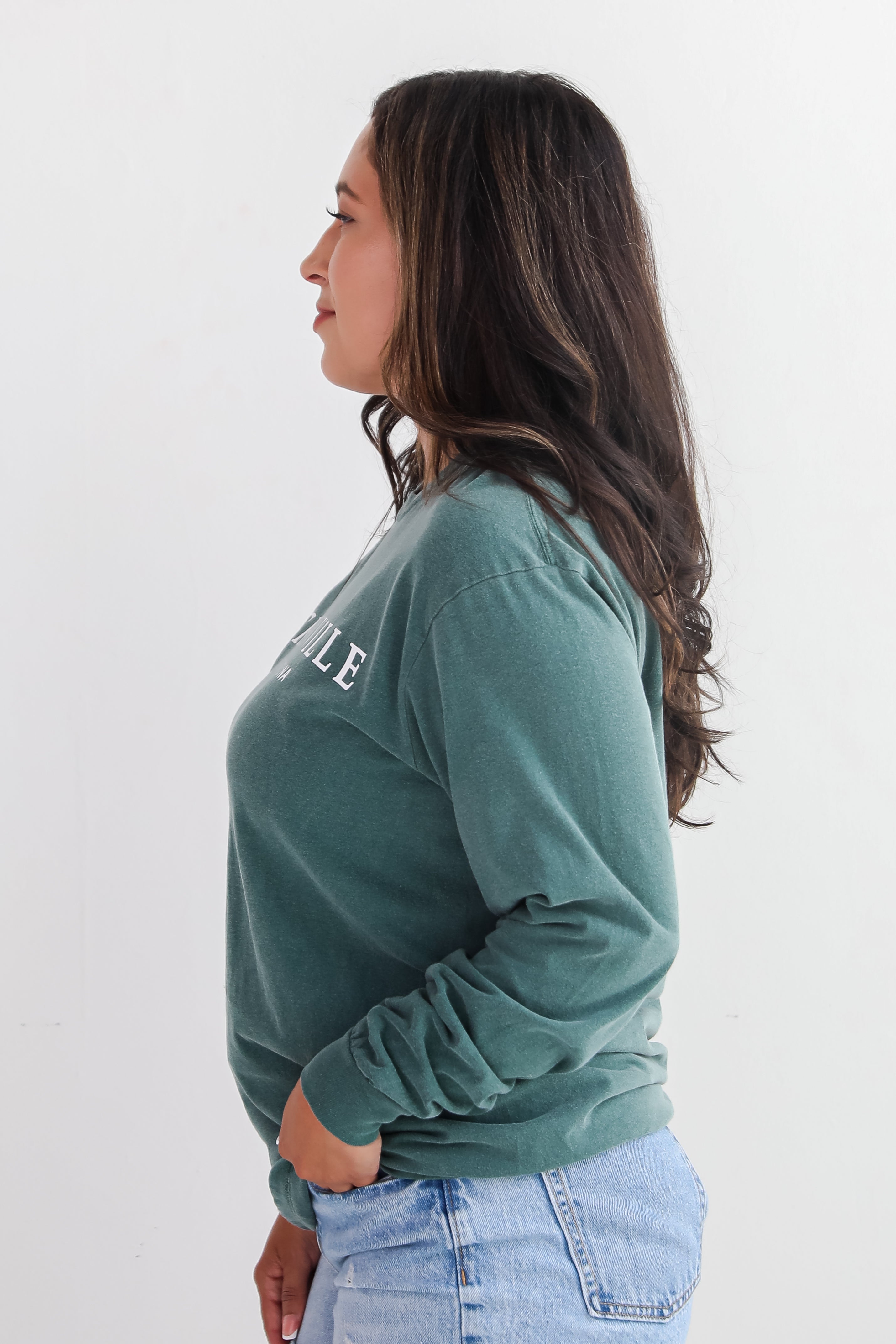 Dark Green Greenville South Carolina Long Sleeve Tee