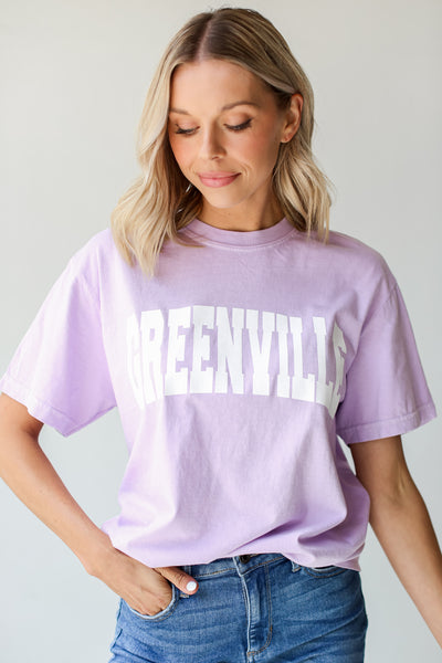 Lavender Greenville Tee front view