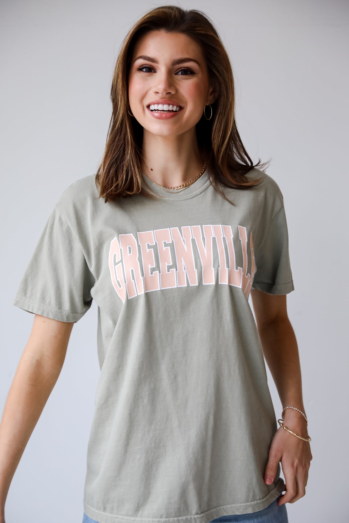 Khaki Greenville Tee for women
