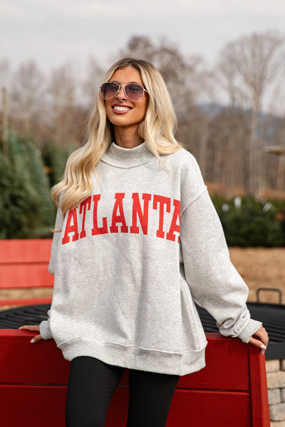 Atlanta Reversible Mockneck Sweatshirt | Trendy Mock Neck | Dress Up