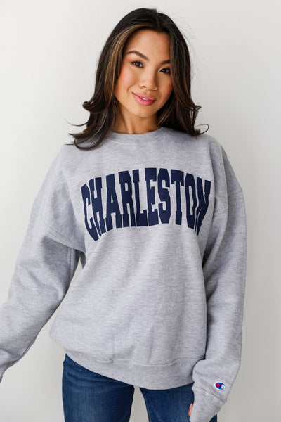 Heather Grey Charleston Sweatshirt front view