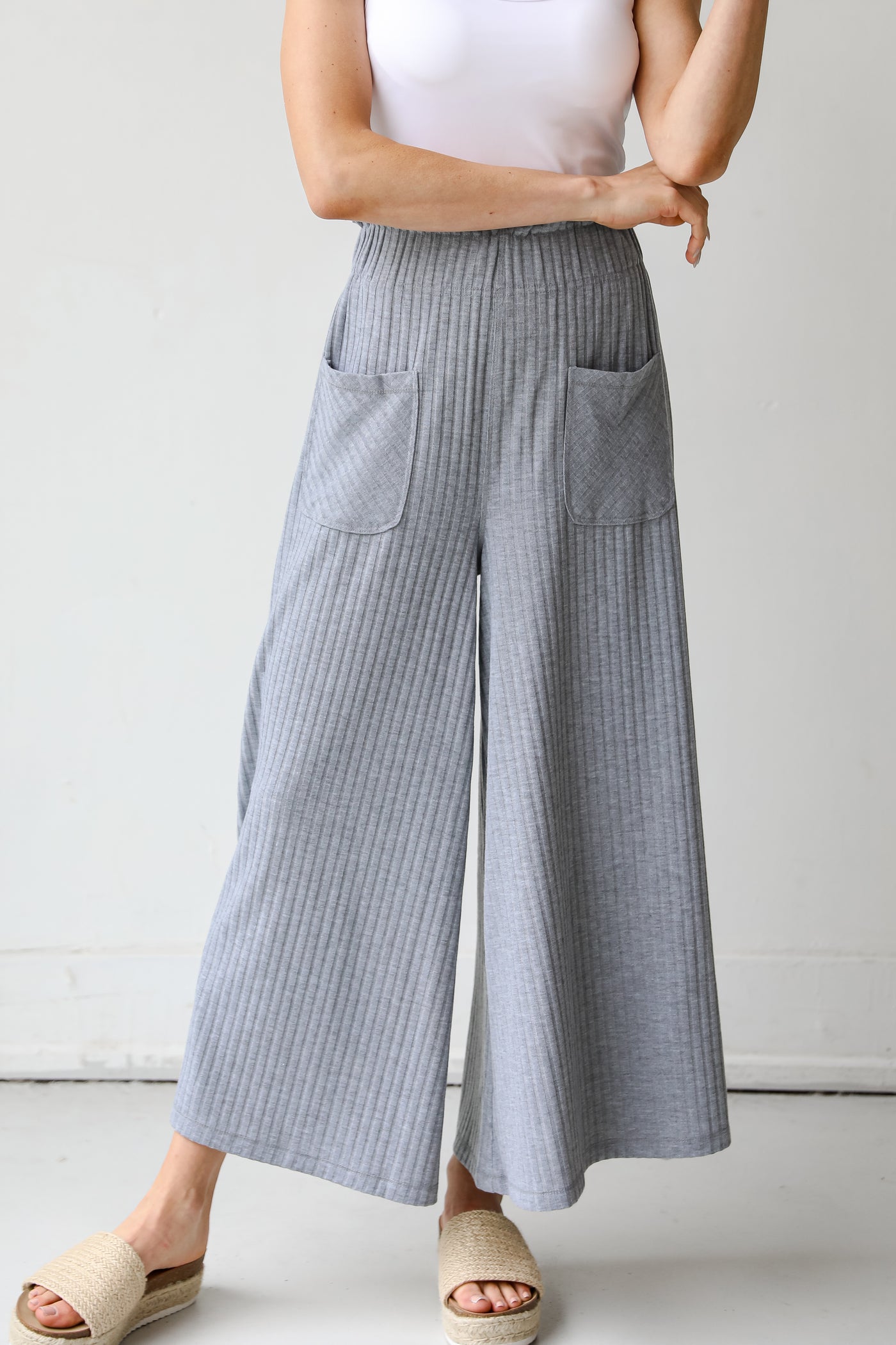 grey Culotte Pants