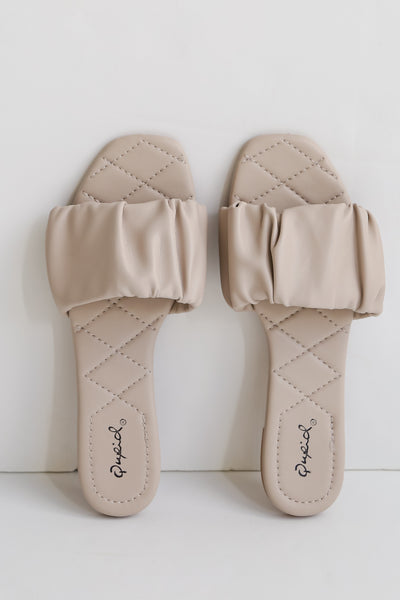 Grey Slide Sandals for summer