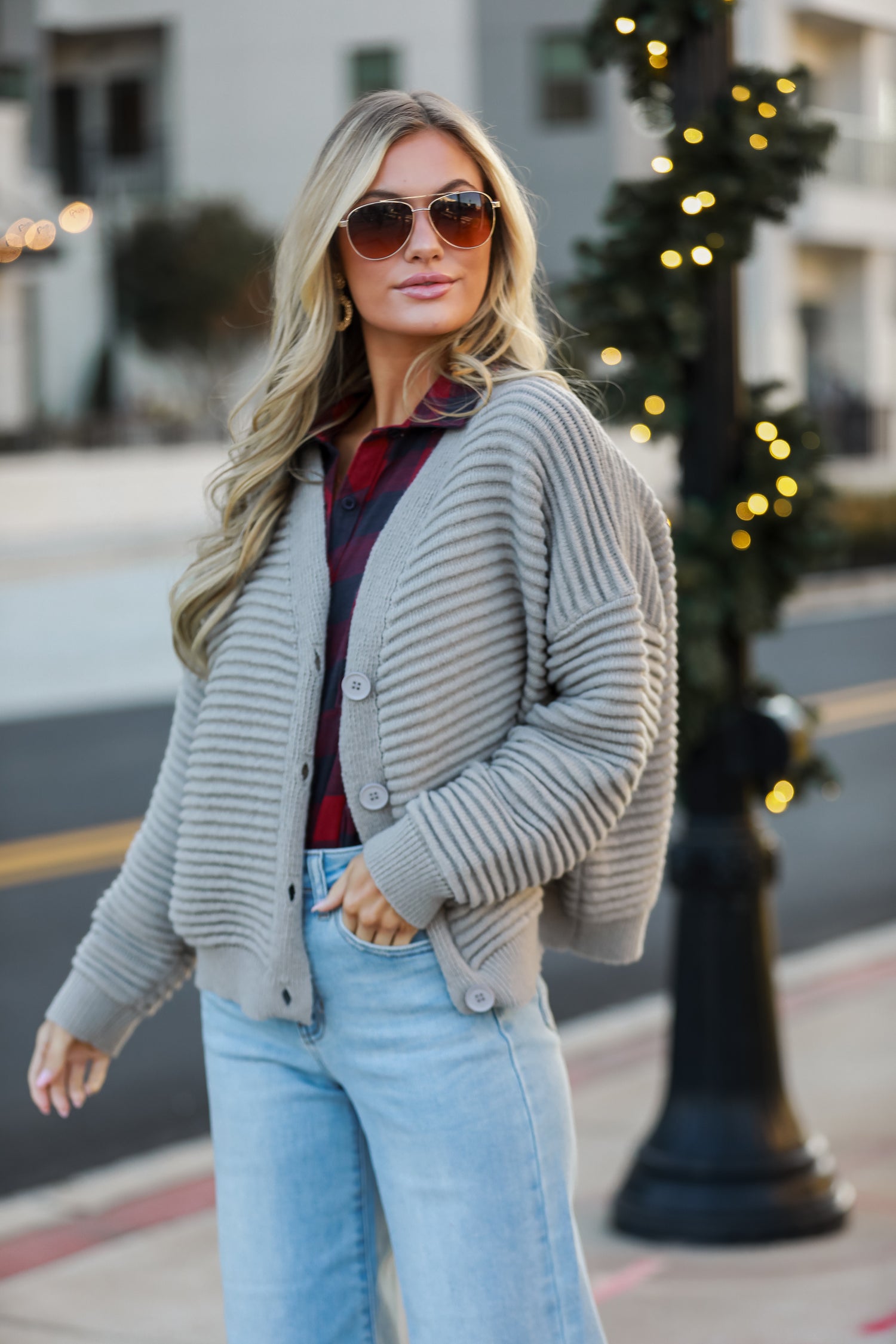 Grey Sweater Cardigan