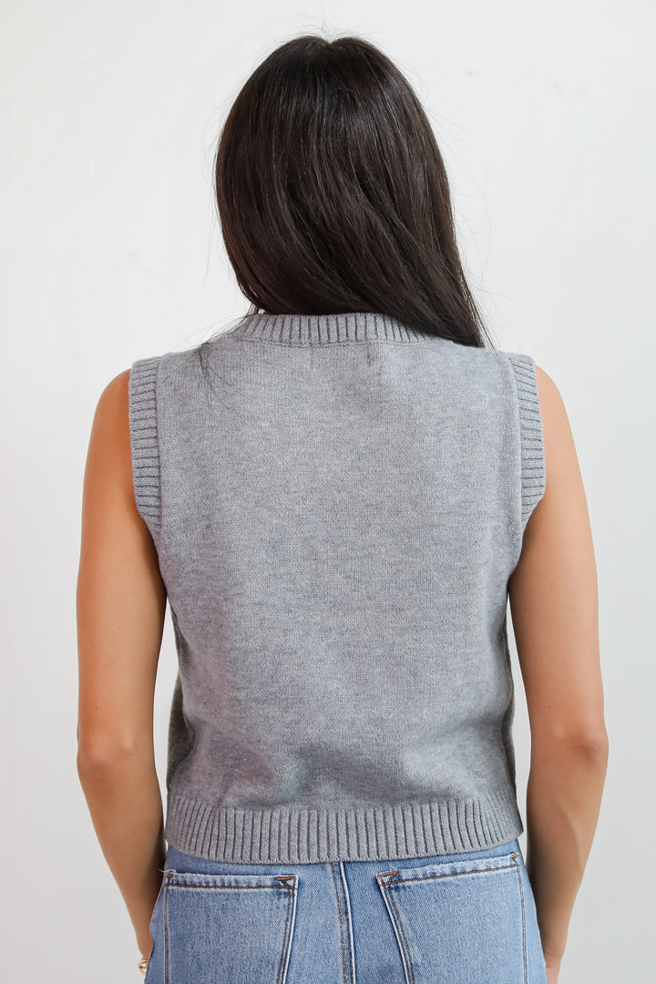 Coziest Option Grey Sweater Tank