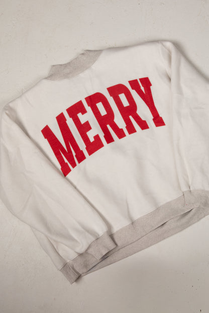 White sweatshirt with red &
