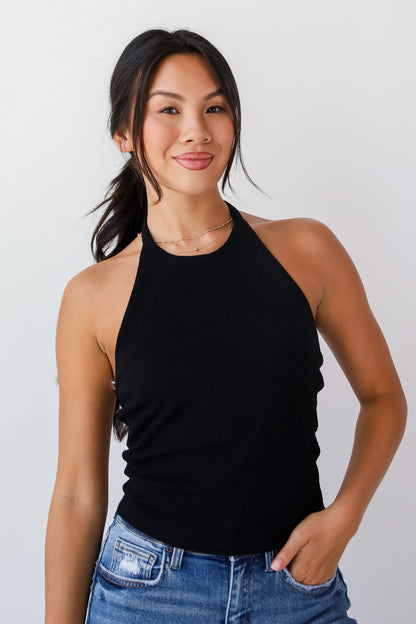 Stunning Pick Terry Cloth Halter Top