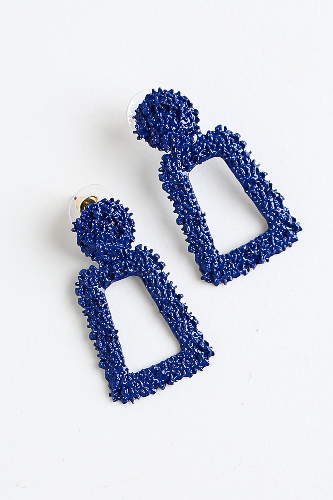 blue Statement Earrings
