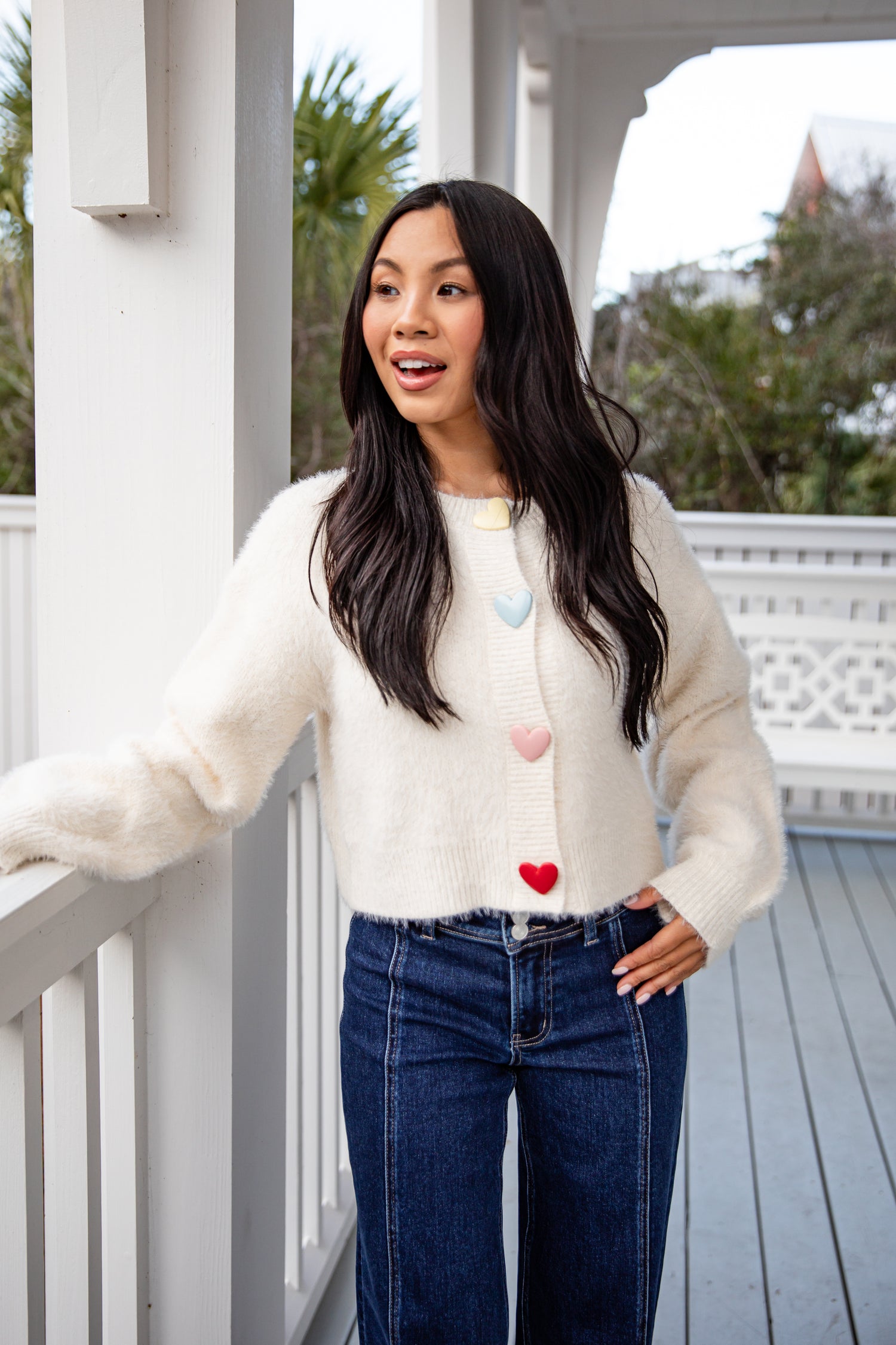 Sweethearts Knit Ivory Sweater Cardigan | Trendy Women's Top Sweethearts Knit Ivory Sweater Cardigan | Trendy Women's Top
