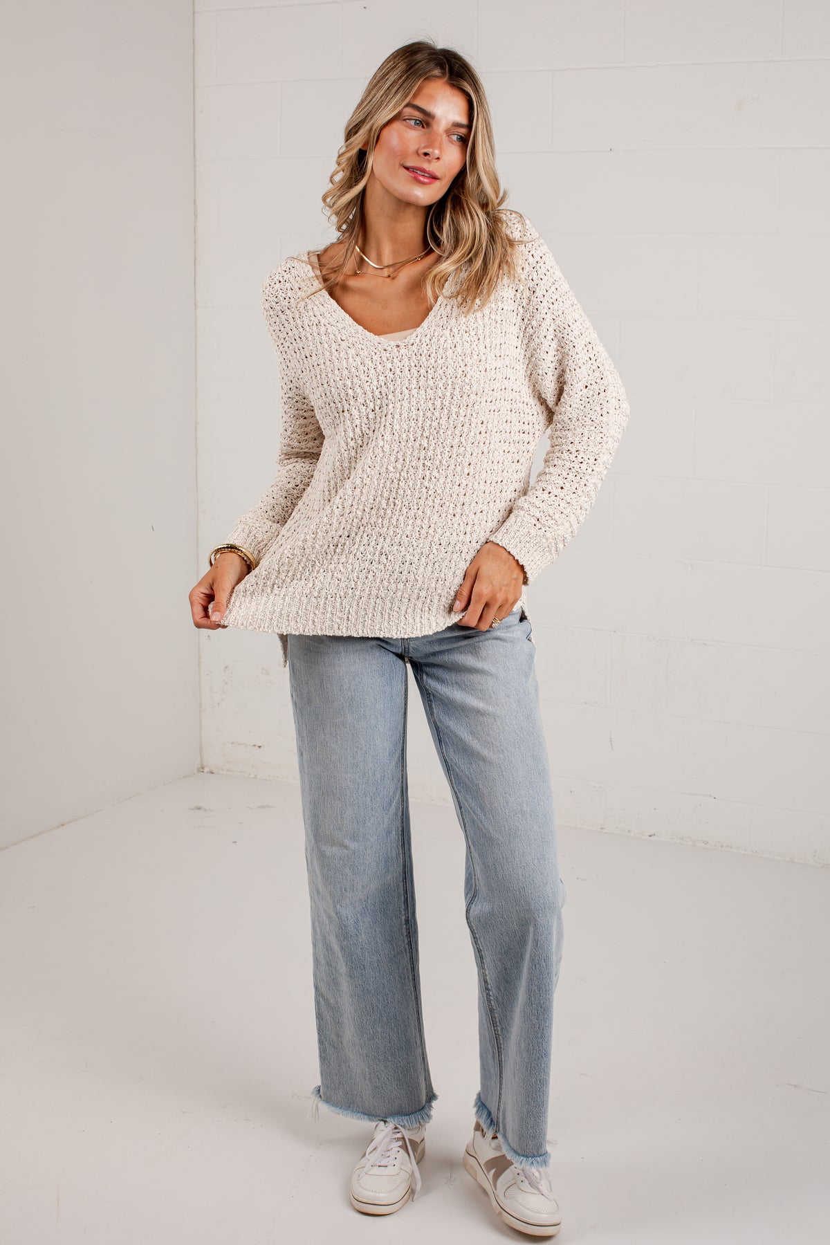 Meet By The Fireplace Ivory Knit Sweater