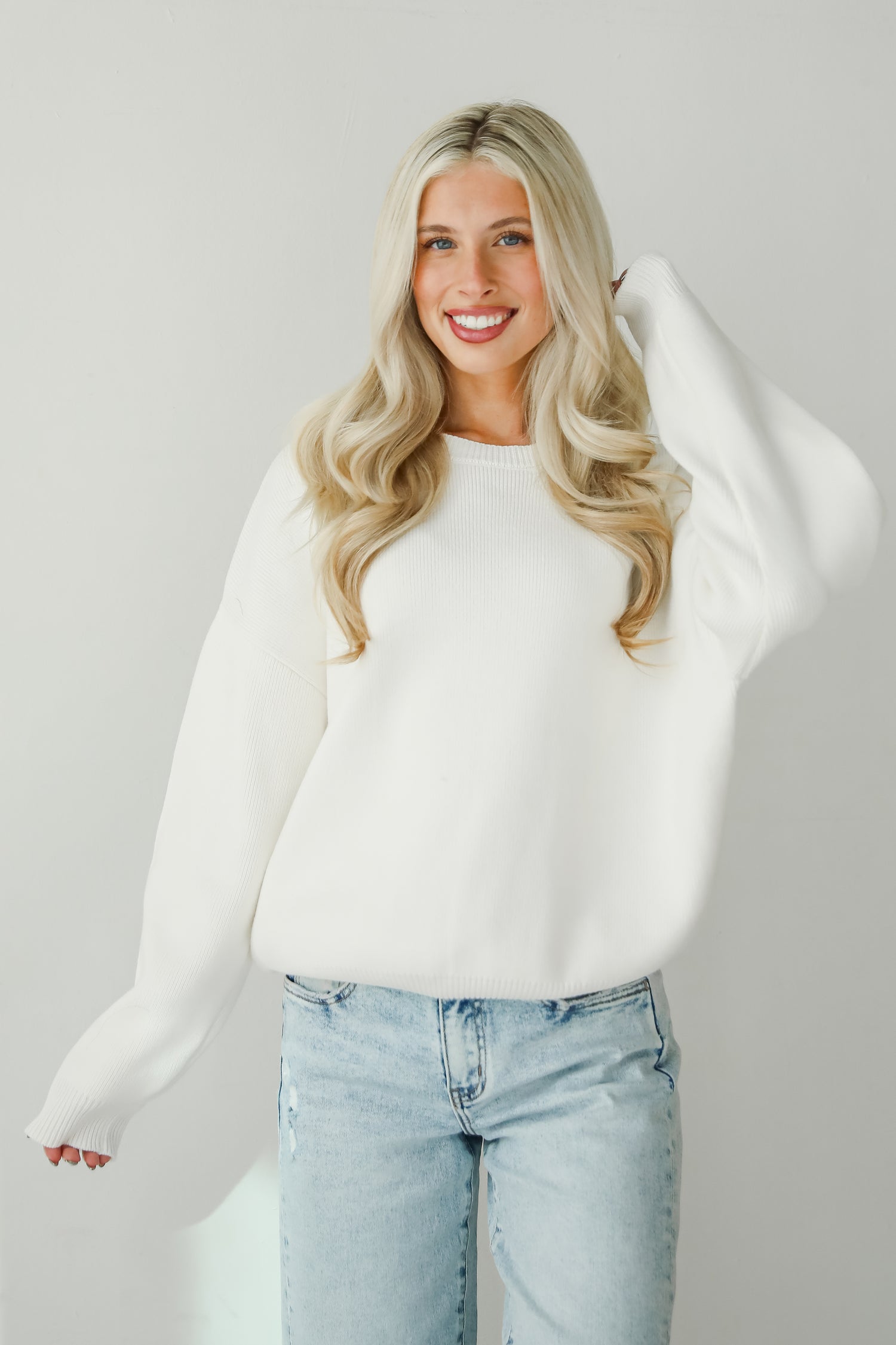 Snowy Escape Ivory Oversized Sweater