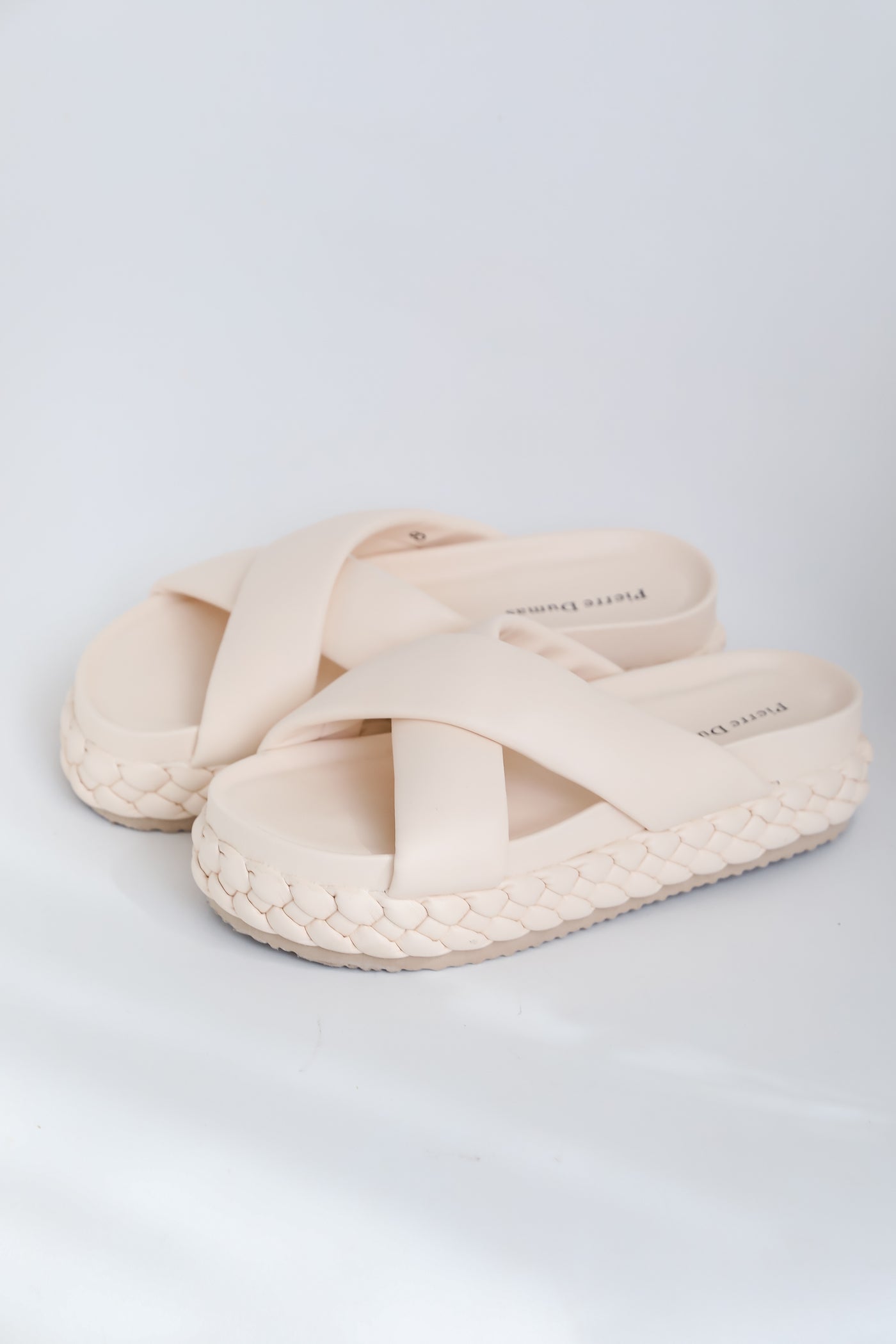 comfy Nude Platform Slide Sandals