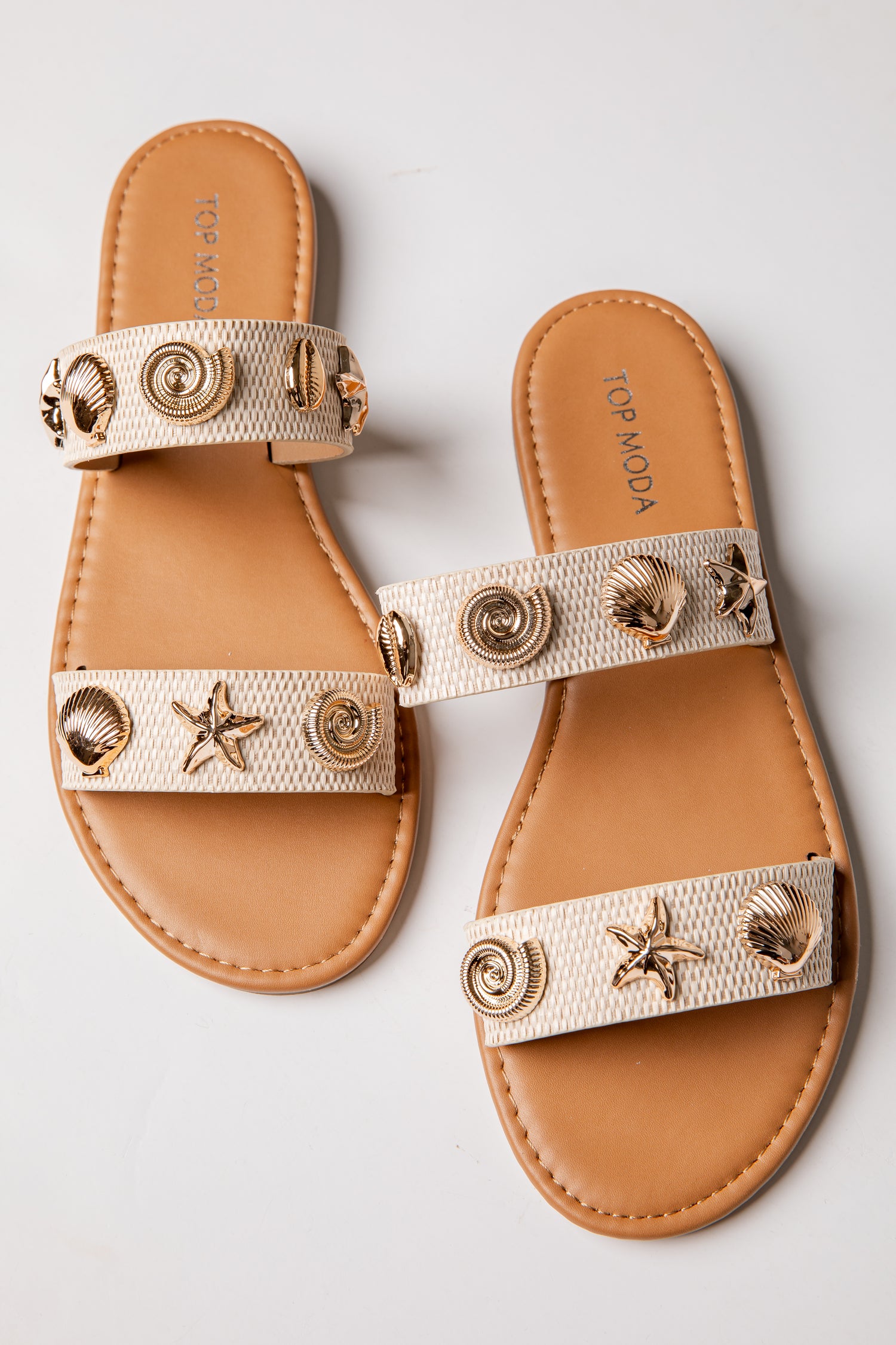 Shell Embellished Slide Sandal | Cute Women's Sandals Shell Embellished Slide Sandal | Cute Women's Sandals