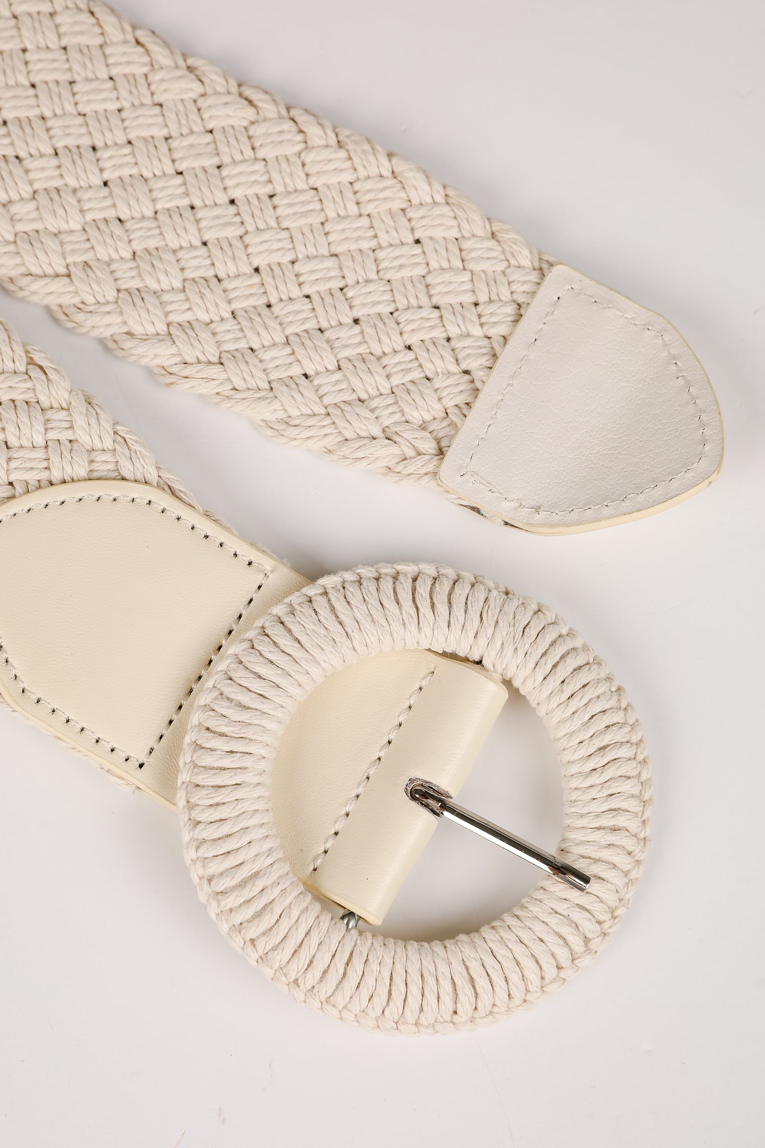 Trendy Ivory Straw Belt | Women's Belts