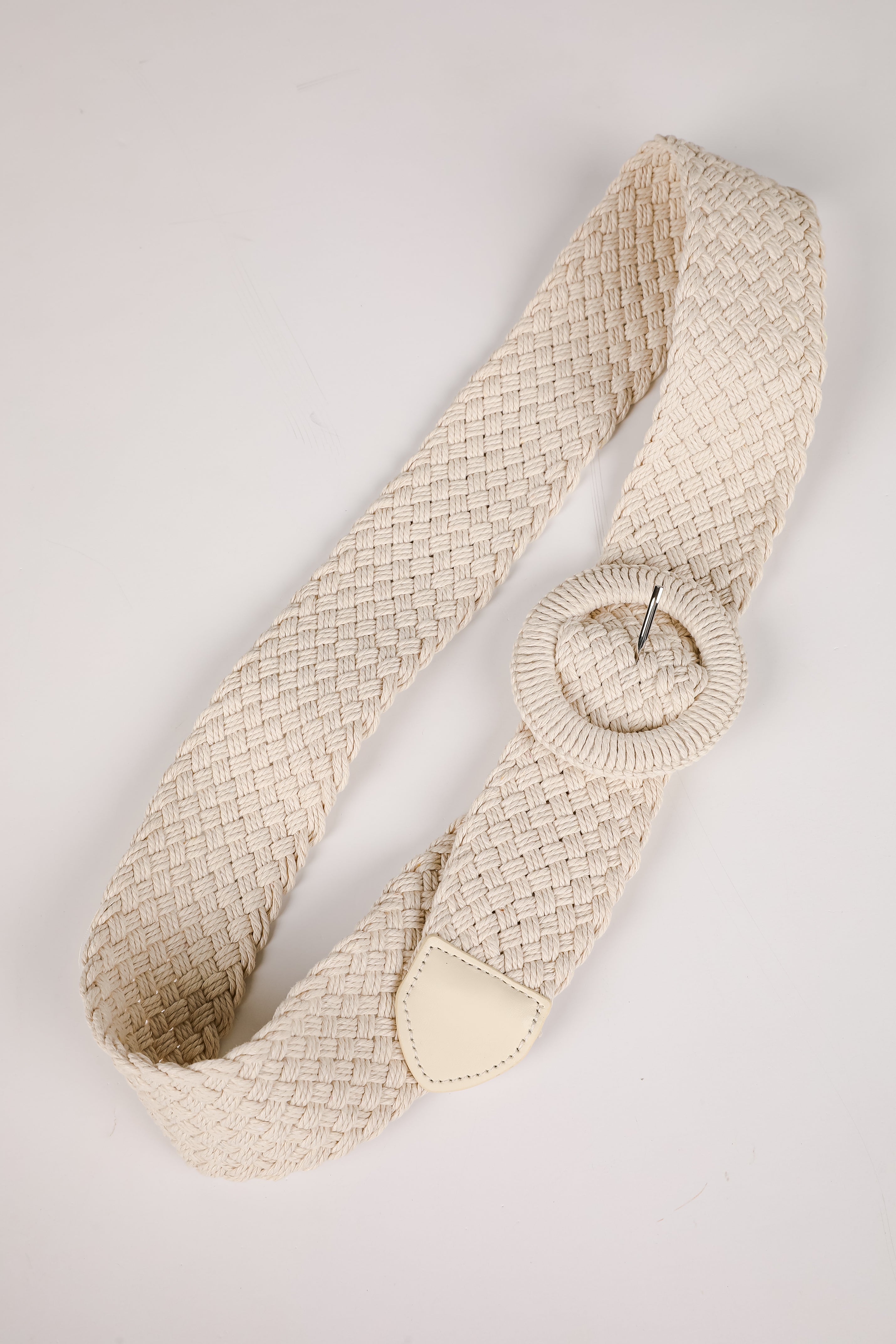 Keep It Together Ivory Straw Belt
