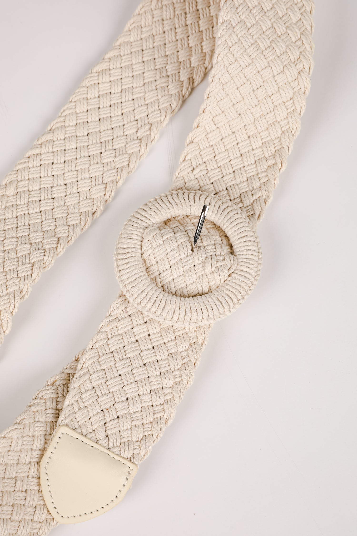 Trendy Ivory Straw Belt | Women's Belts