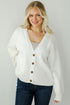 Snowy Streets Ivory Oversized Sweater Cardigan