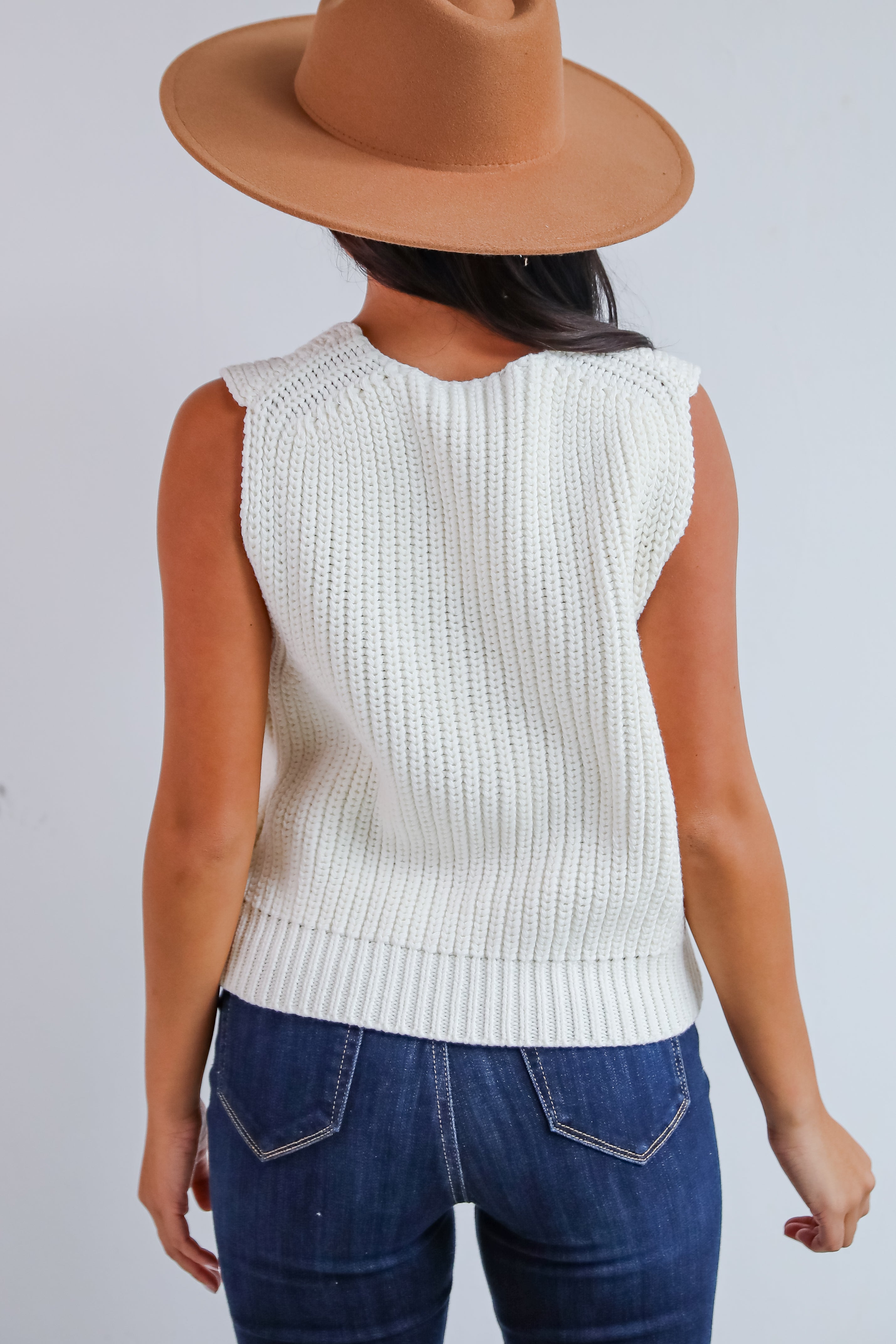 Cozy Guarantee Ivory Sweater Vest