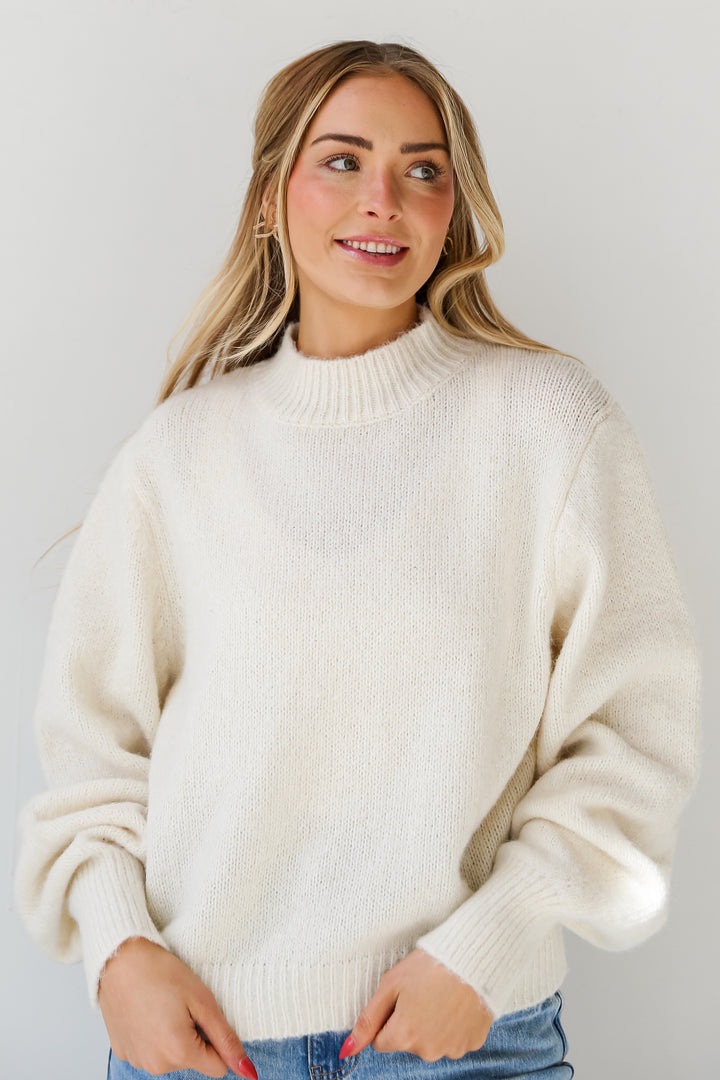 cute Ivory Oversized Sweater