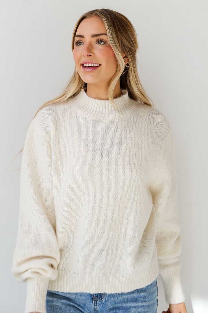 womens Ivory Oversized Sweater