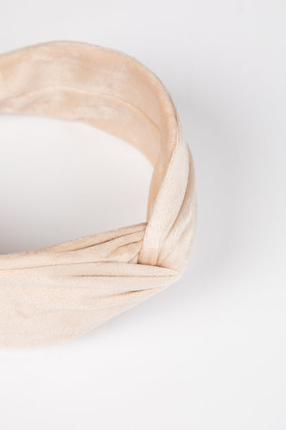white velvet headband