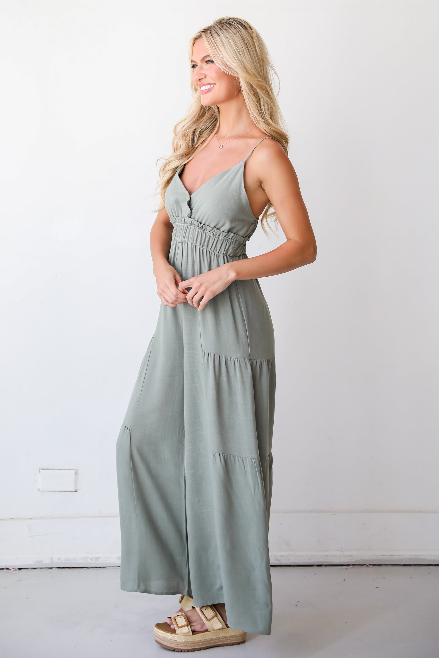 cute sage Jumpsuit